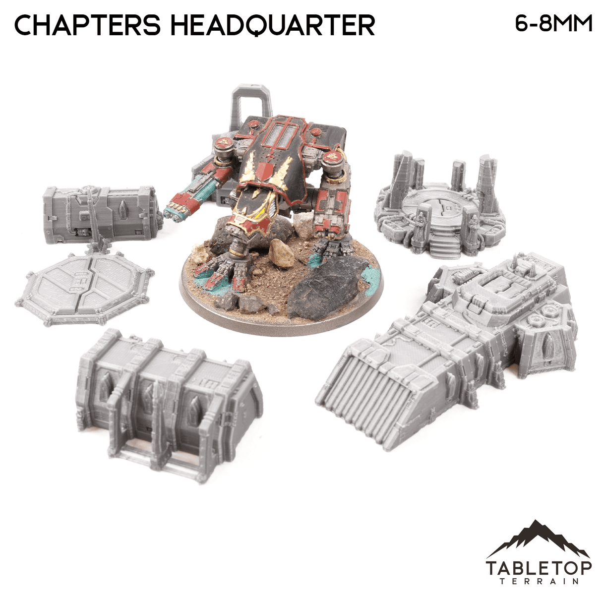 Tabletop Terrain Terrain Chapters Headquarter 8mm Small Scale Terrain Pack