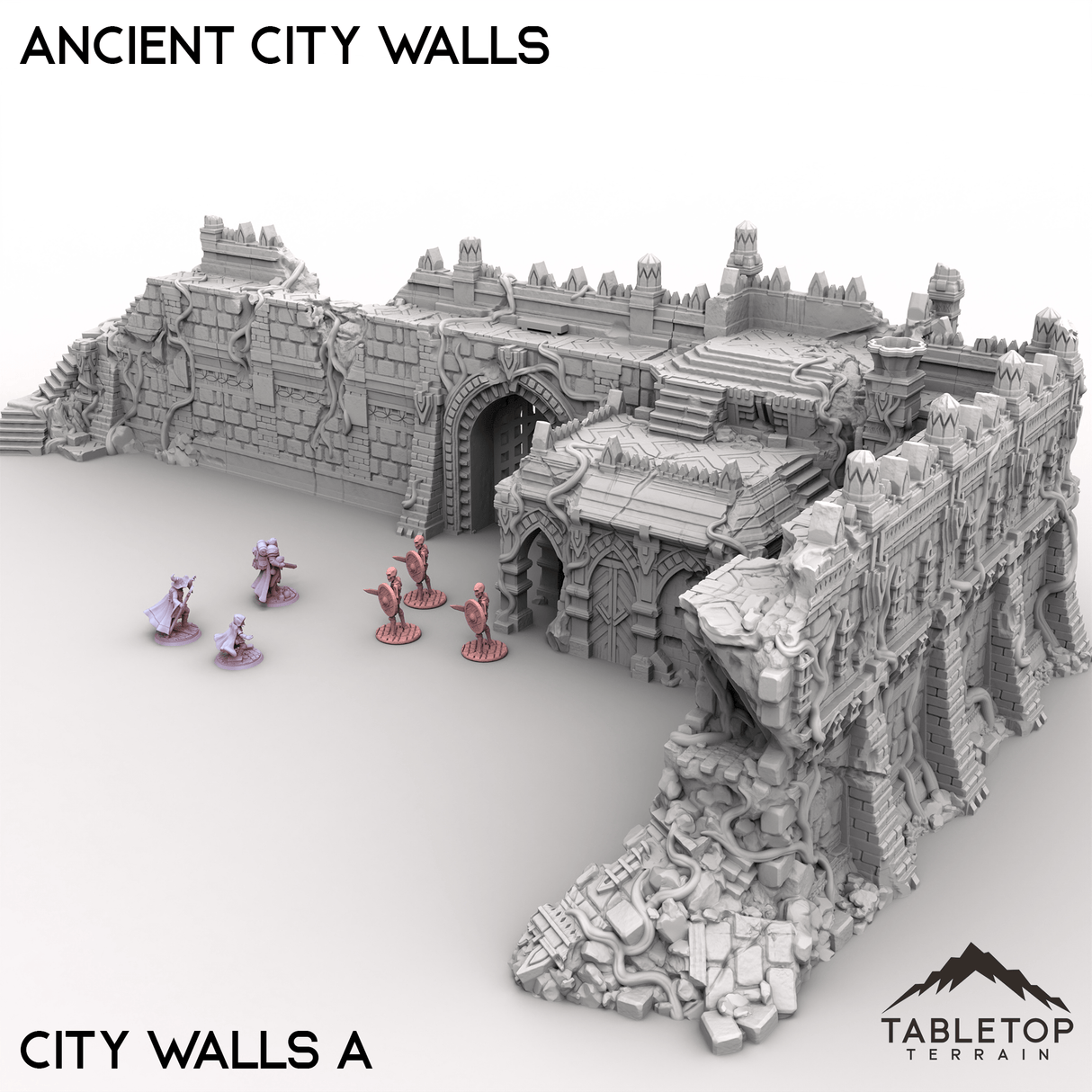 Tabletop Terrain Terrain City Walls A / 32mm Ancient City Walls