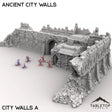 Tabletop Terrain Terrain City Walls A / 32mm Ancient City Walls