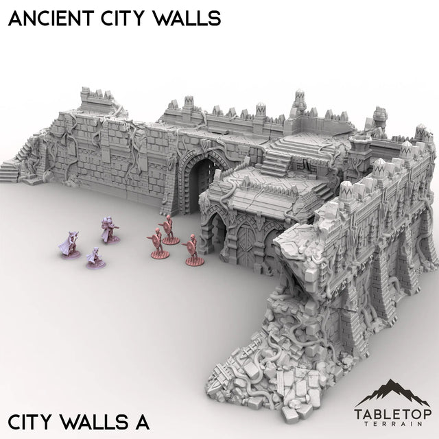 Tabletop Terrain Terrain City Walls A / 32mm Ancient City Walls