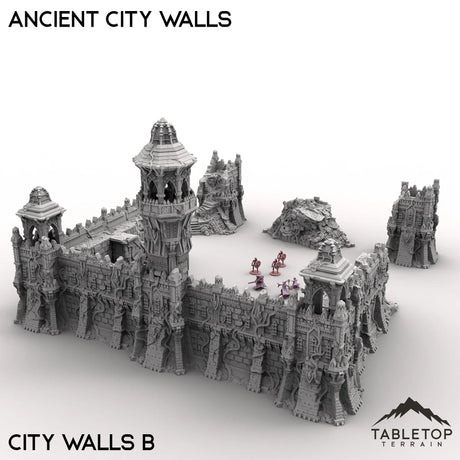 Tabletop Terrain Terrain City Walls B / 32mm Ancient City Walls