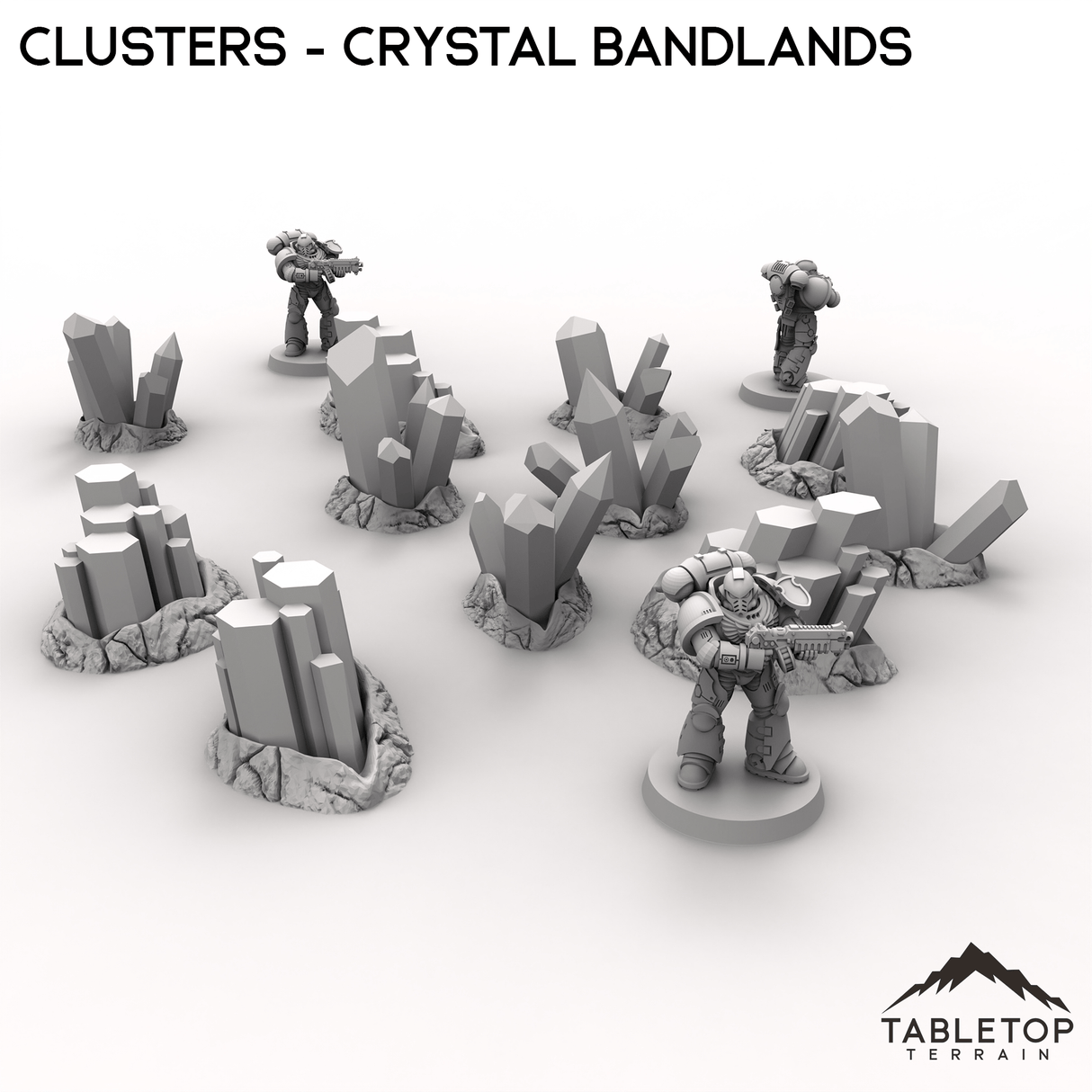 Tabletop Terrain Terrain Clusters - Crystal Bandlands