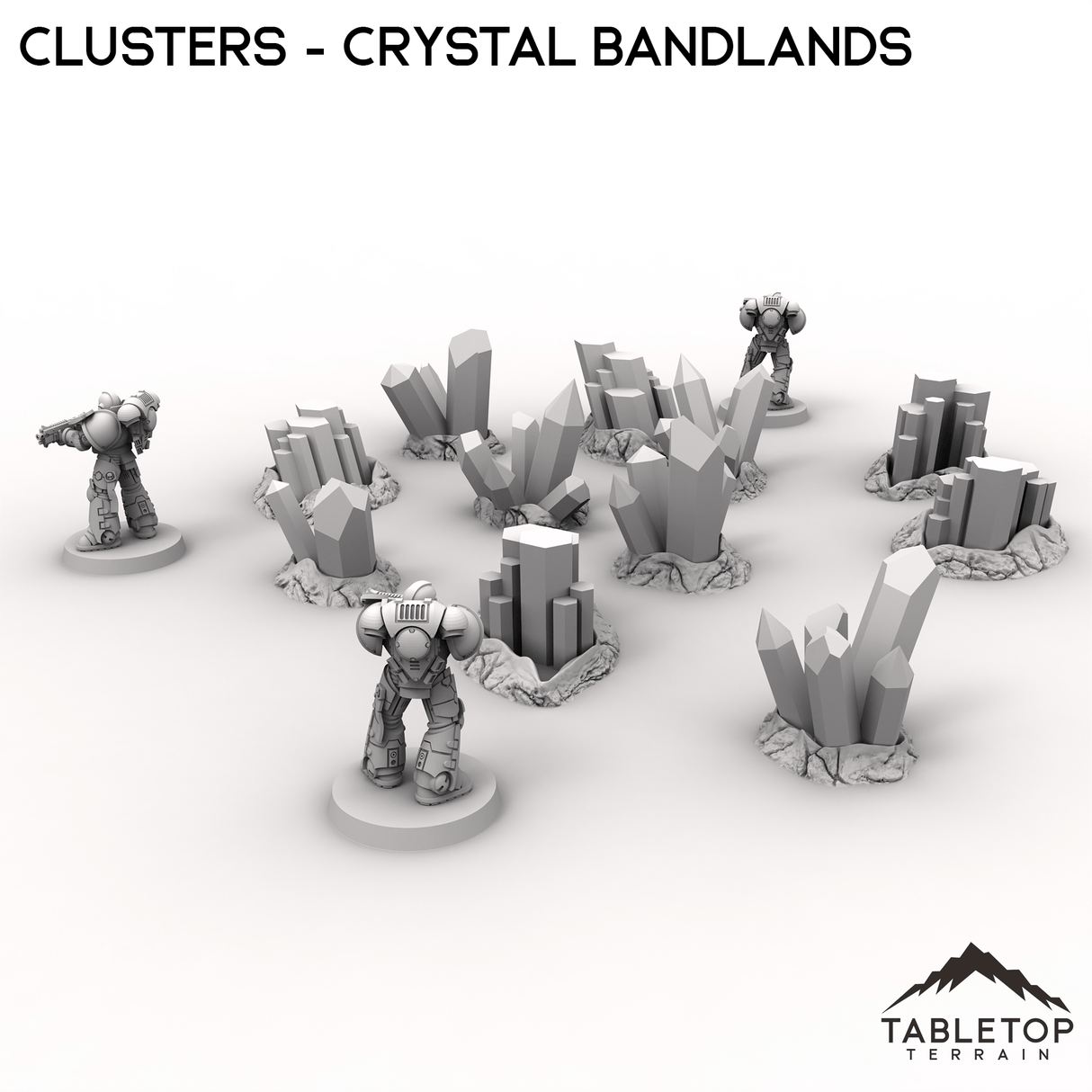 Tabletop Terrain Terrain Clusters - Crystal Bandlands