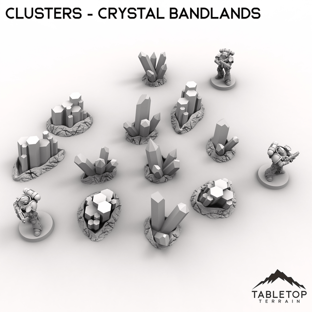 Tabletop Terrain Terrain Clusters - Crystal Bandlands