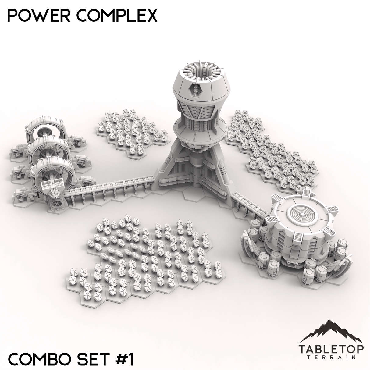 Tabletop Terrain Terrain Combo Set #1 HEXTECH Power Complex - 6mm