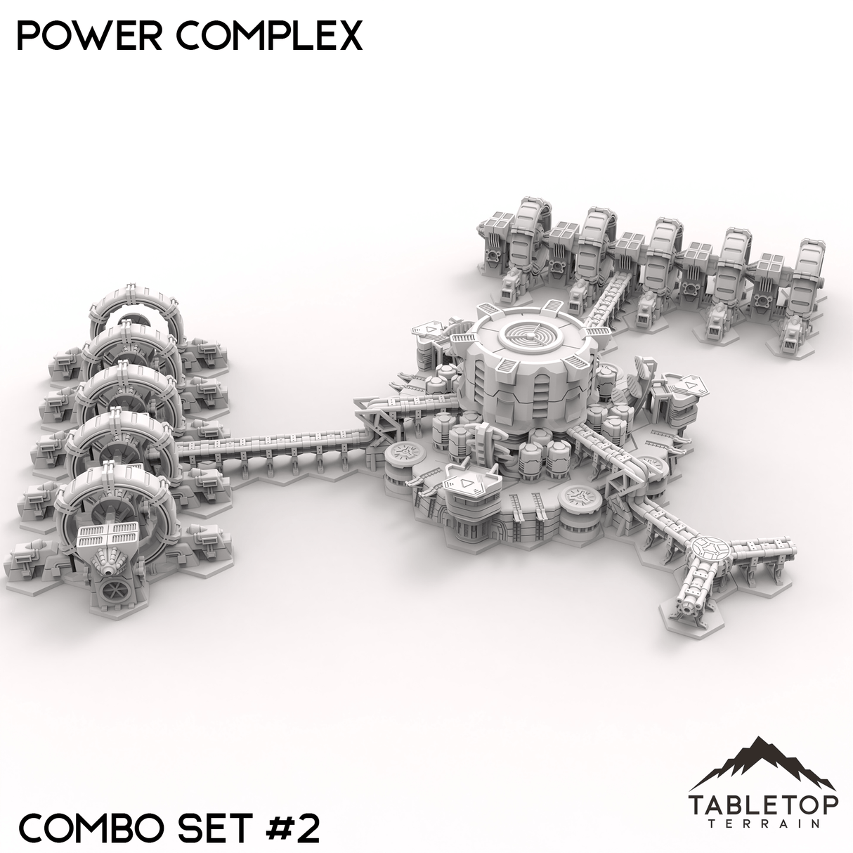 Tabletop Terrain Terrain Combo Set #2 HEXTECH Power Complex - 6mm