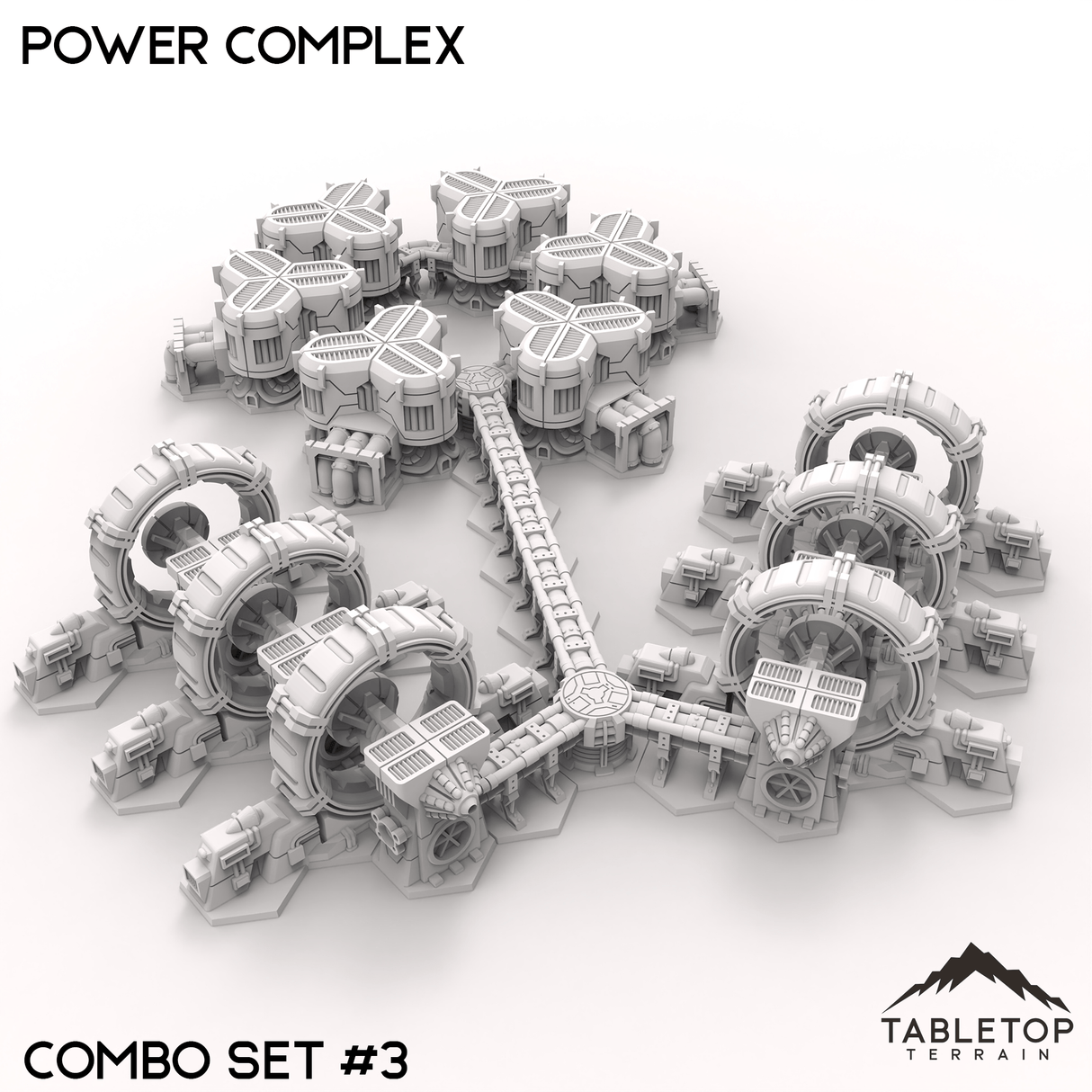 Tabletop Terrain Terrain Combo Set #3 HEXTECH Power Complex - 6mm