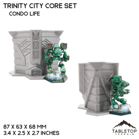 Tabletop Terrain Terrain Condo Life HEXTECH Trinity City Core Set - 6mm
