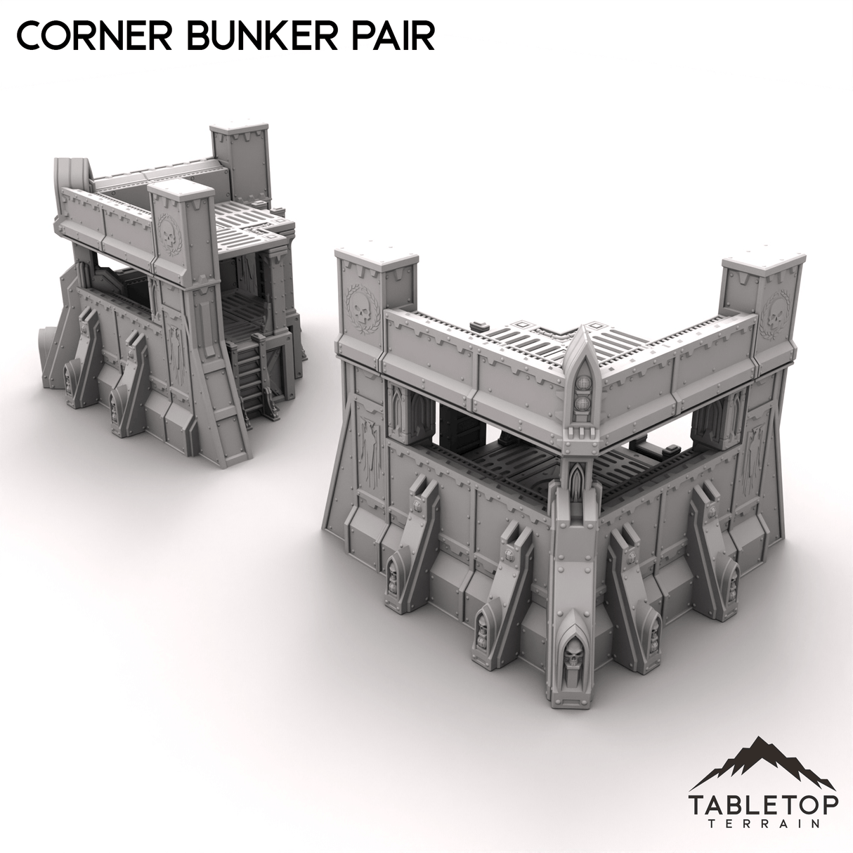 Tabletop Terrain Terrain Corner Bunker Pair