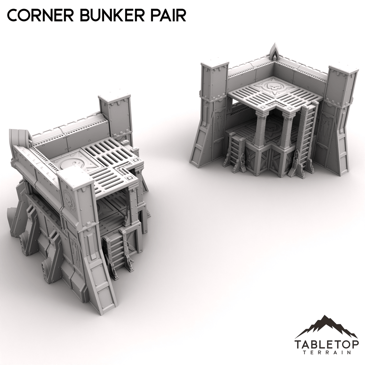 Tabletop Terrain Terrain Corner Bunker Pair