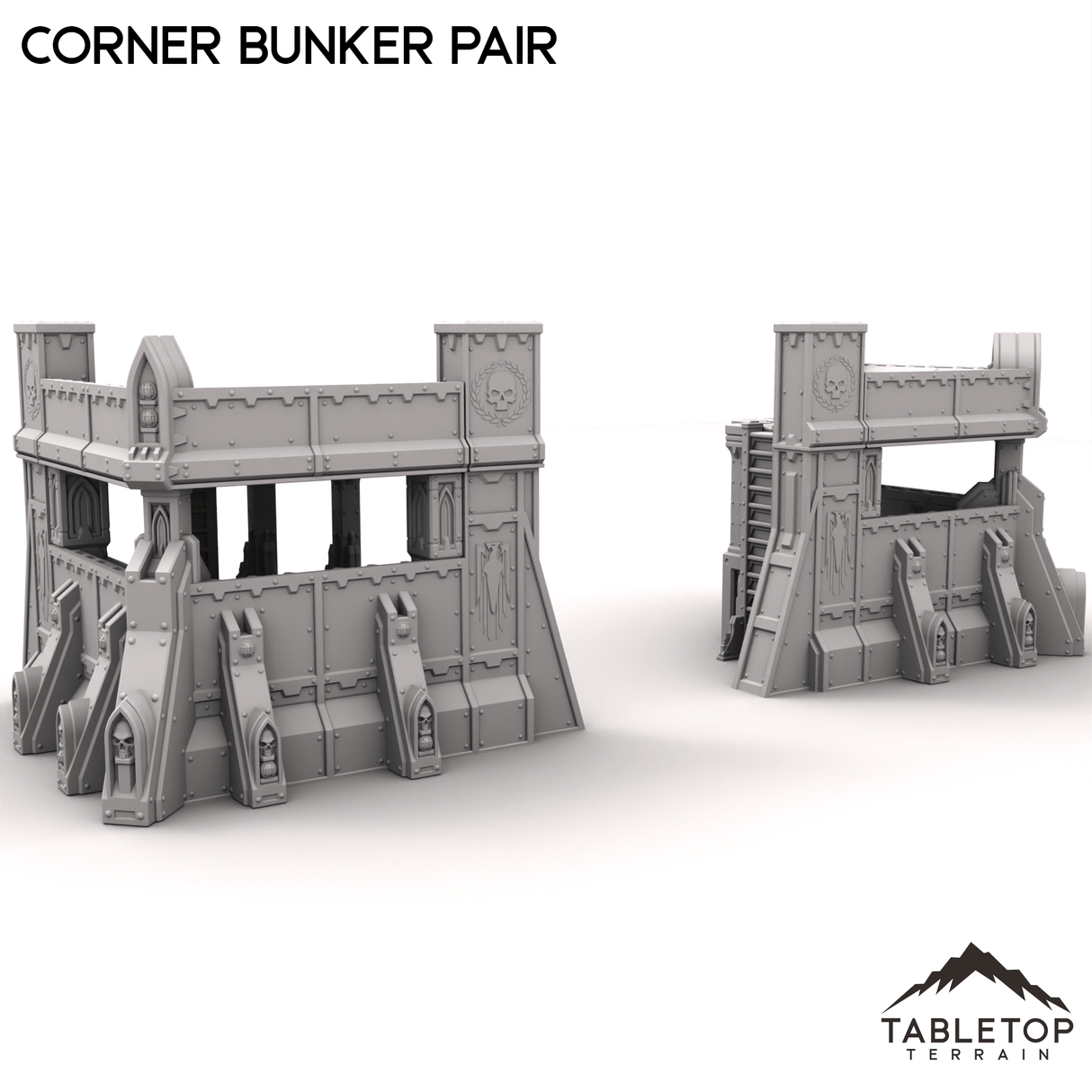 Tabletop Terrain Terrain Corner Bunker Pair