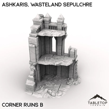 Tabletop Terrain Terrain Corner Ruins B / 28/32mm Ashkaris, Wasteland Sepulchre