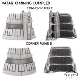Tabletop Terrain Terrain Corner Ruins C / 28/32mm Vatar XI Mining Complex - Space Dwarf Terrain