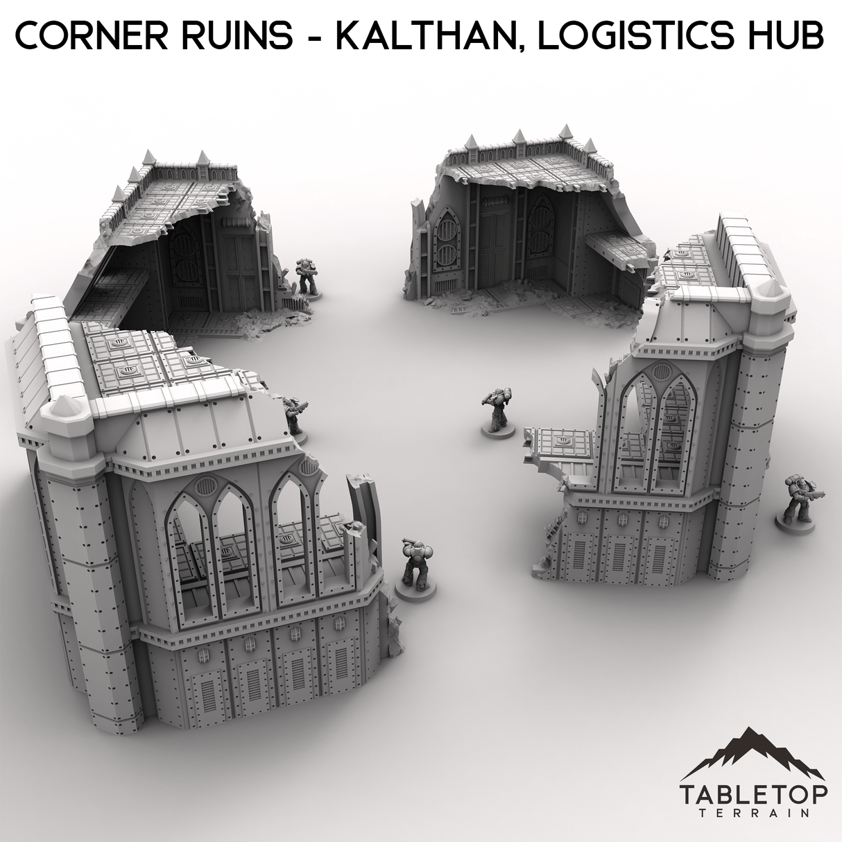 Tabletop Terrain Terrain Corner Ruins - Kalthan, Logistics Hub