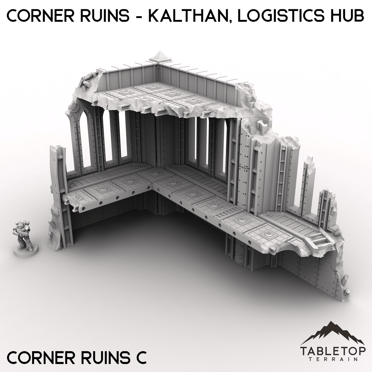 Tabletop Terrain Terrain Corner Ruins - Kalthan, Logistics Hub