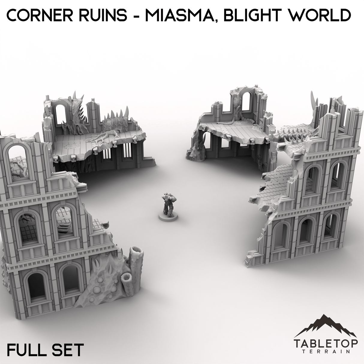 Tabletop Terrain Terrain Corner Ruins - Miasma, Blight World