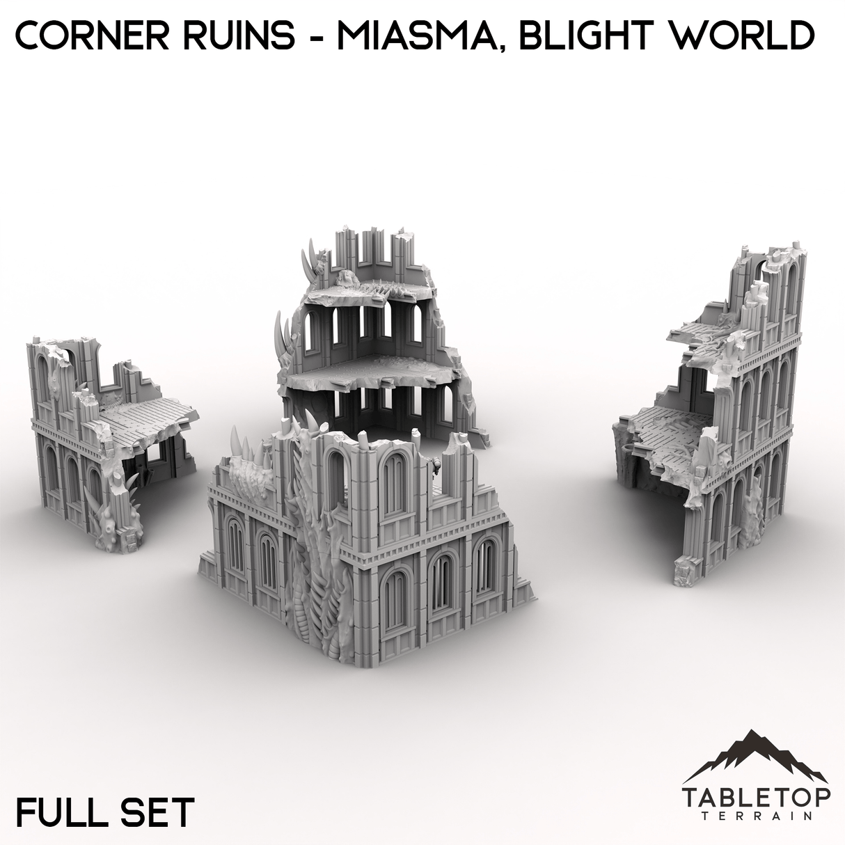 Tabletop Terrain Terrain Corner Ruins - Miasma, Blight World