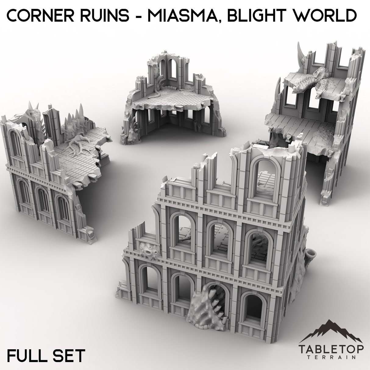 Tabletop Terrain Terrain Corner Ruins - Miasma, Blight World