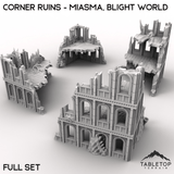 Tabletop Terrain Terrain Corner Ruins - Miasma, Blight World