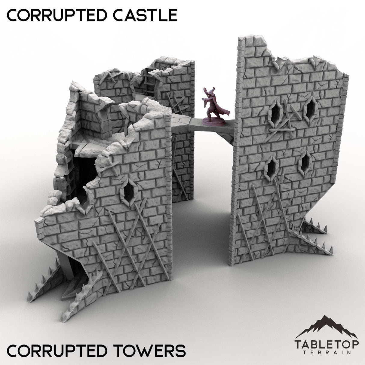 Tabletop Terrain Terrain Corrupted Towers / 32mm Corrupted Castle