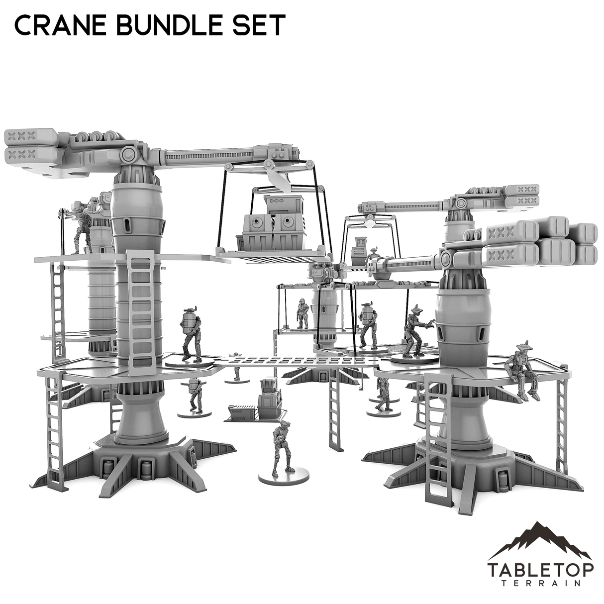 Tabletop Terrain Terrain Crane Bundle Set