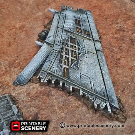 Tabletop Terrain Terrain Crashed Airplane - Apocalyptic Terrain