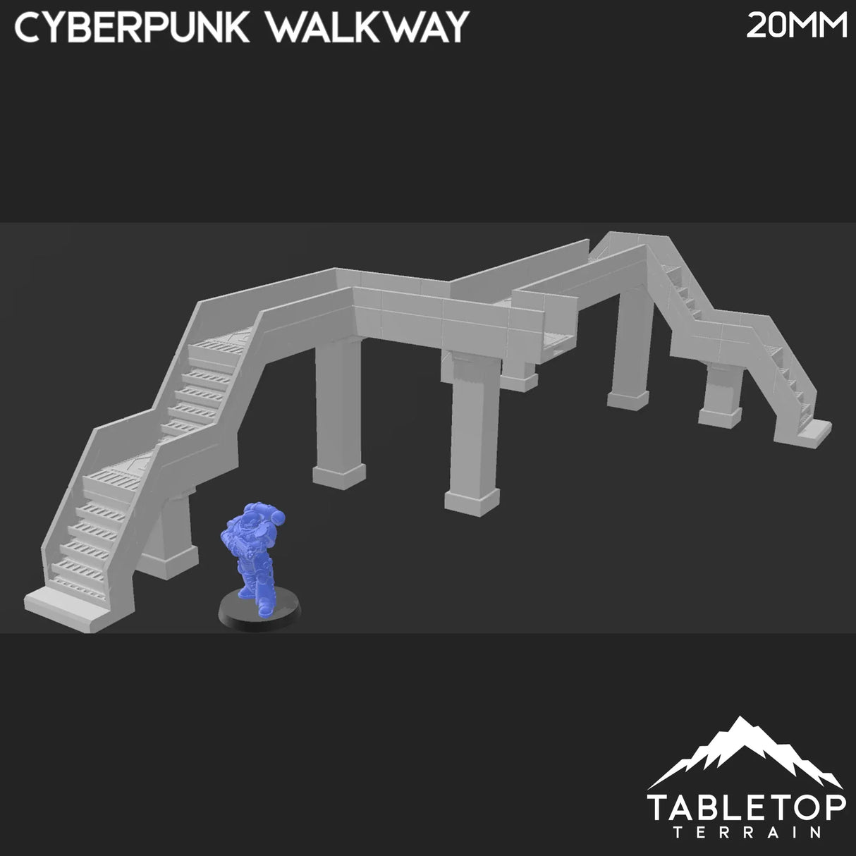 Tabletop Terrain Terrain Cyberpunk Walkway - Cyberpunk Terrain