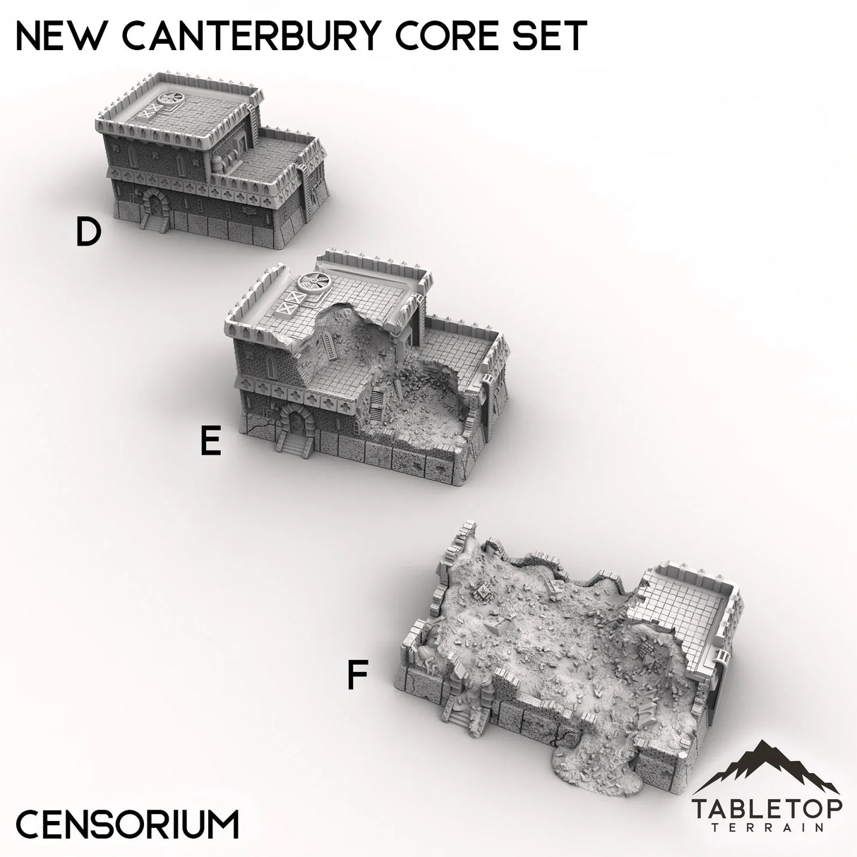 Tabletop Terrain Terrain D: Censorium - Intact New Canterbury Core Set - 6mm