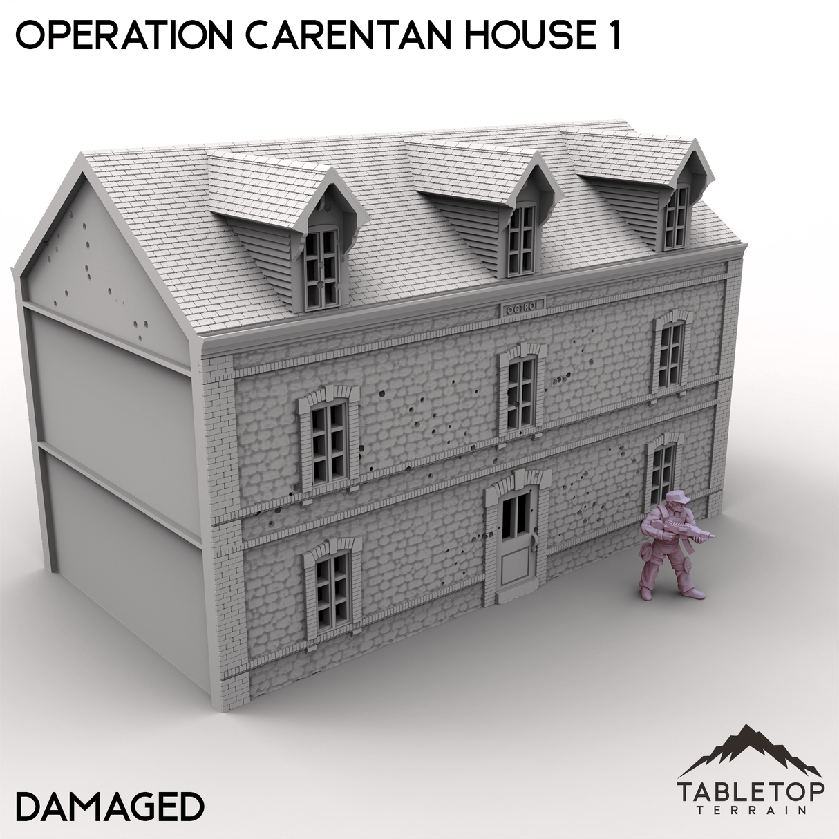 Tabletop Terrain Terrain Damaged / 32mm Operation Carentan House 1