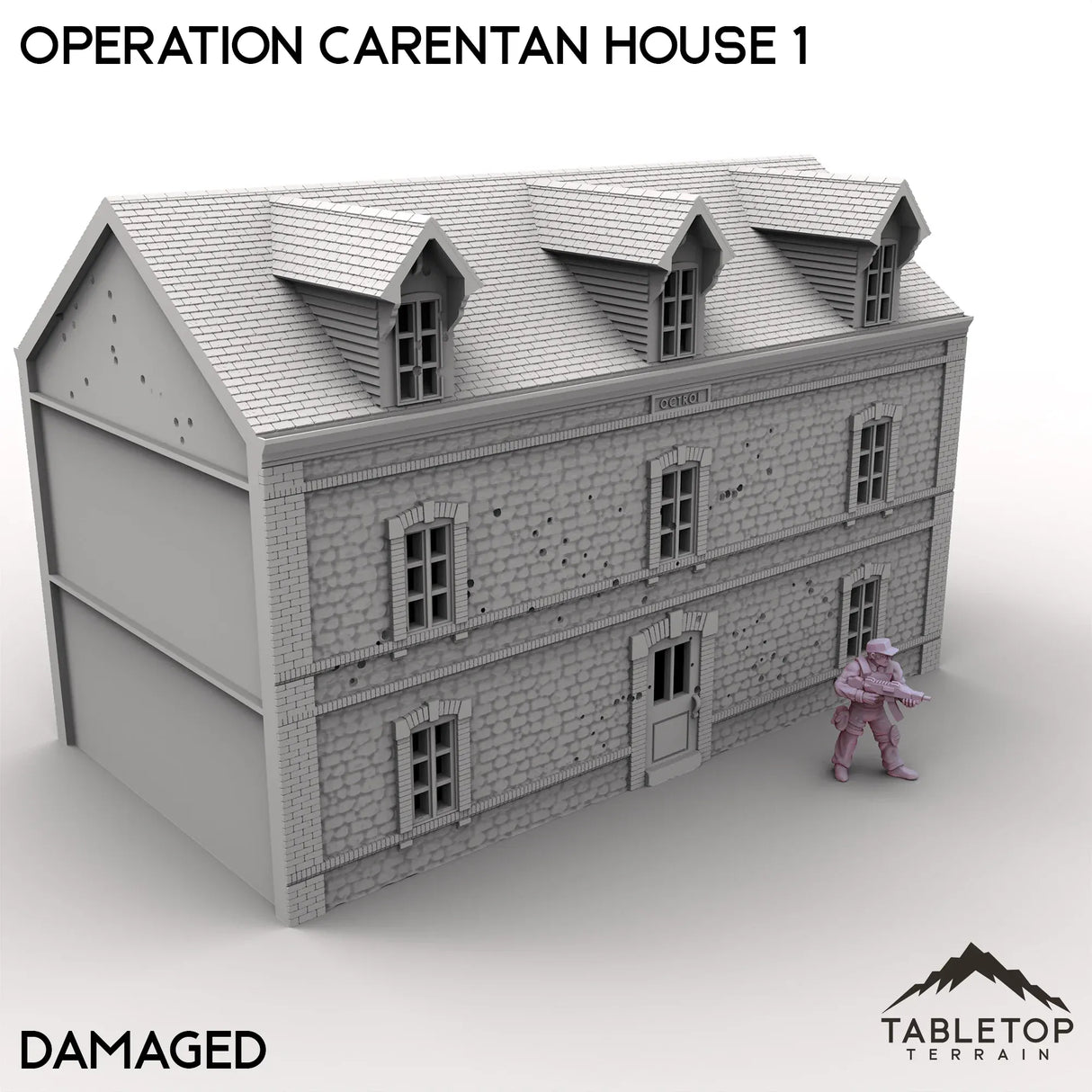 Tabletop Terrain Terrain Damaged / 32mm Operation Carentan House 1