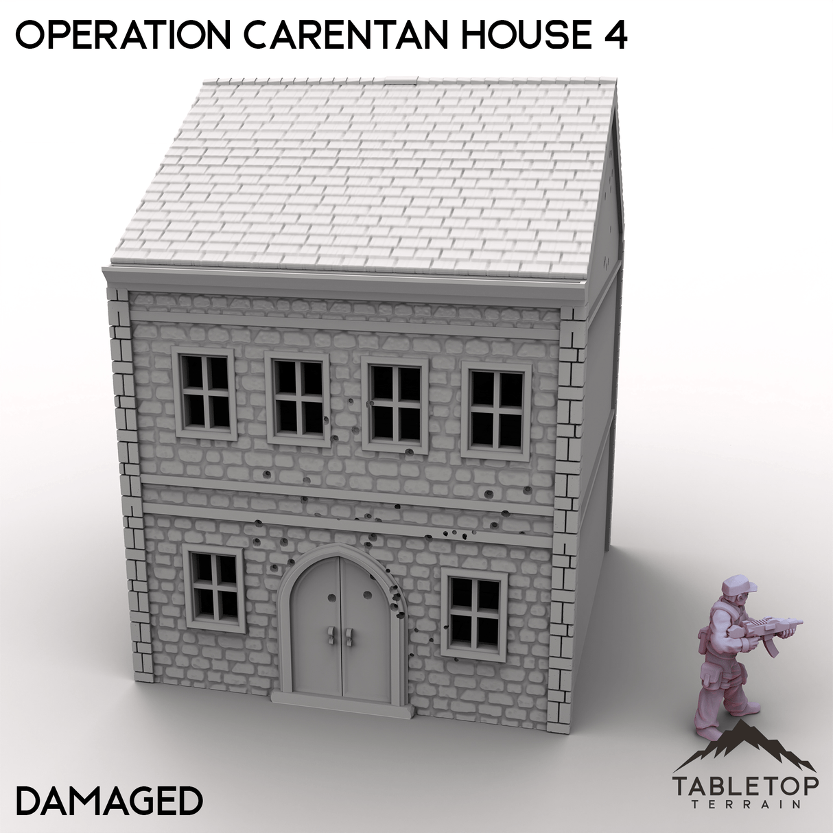 Tabletop Terrain Terrain Damaged / 32mm Operation Carentan House 4