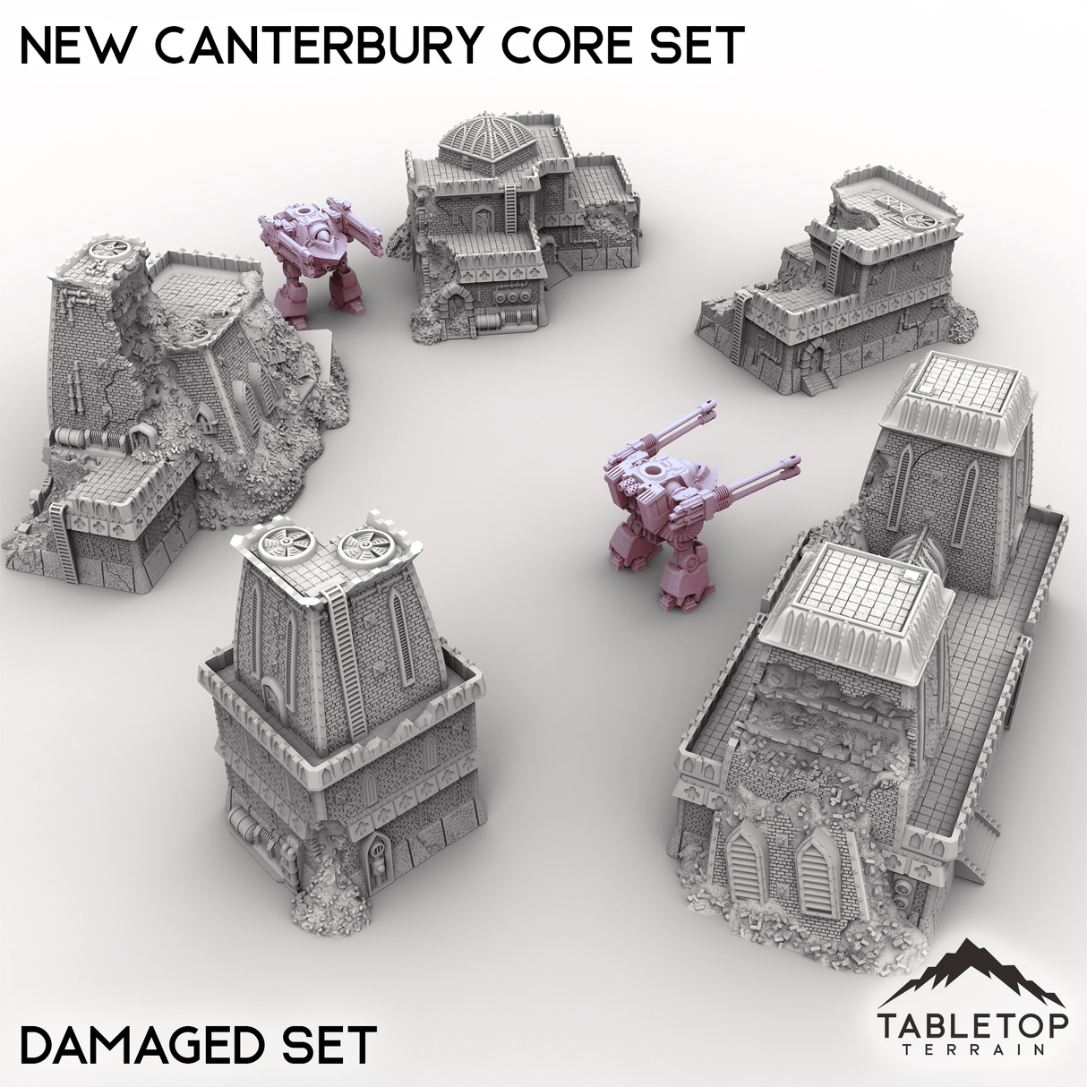 Tabletop Terrain Terrain Damaged Set New Canterbury Core Set - 6mm
