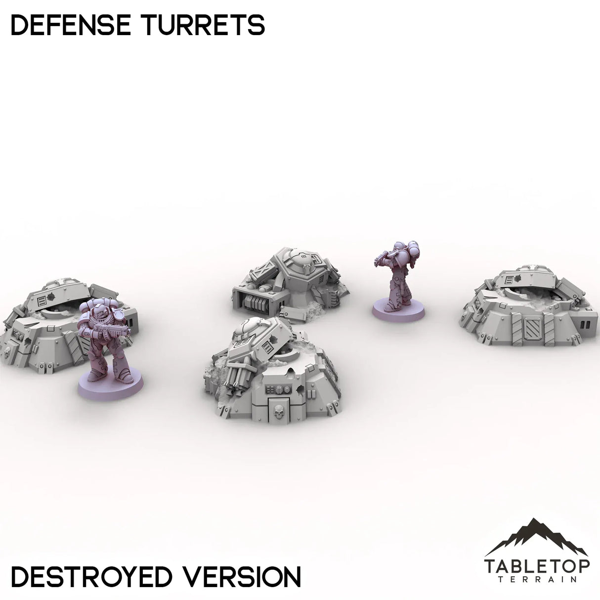 Tabletop Terrain Terrain Defense Turrets - Chapters Headquarter