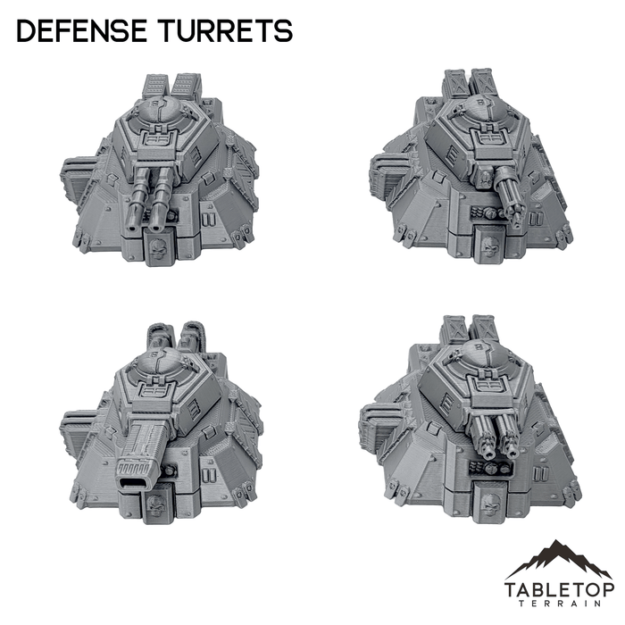 Tabletop Terrain Terrain Defense Turrets - Chapters Headquarter Tabletop Terrain