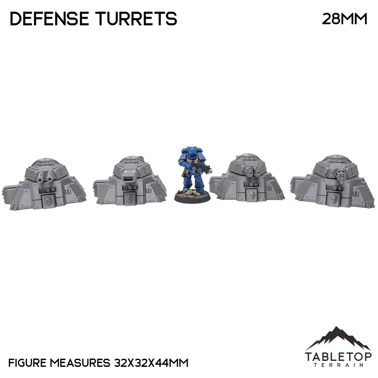 Tabletop Terrain Terrain Defense Turrets - Chapters Headquarter