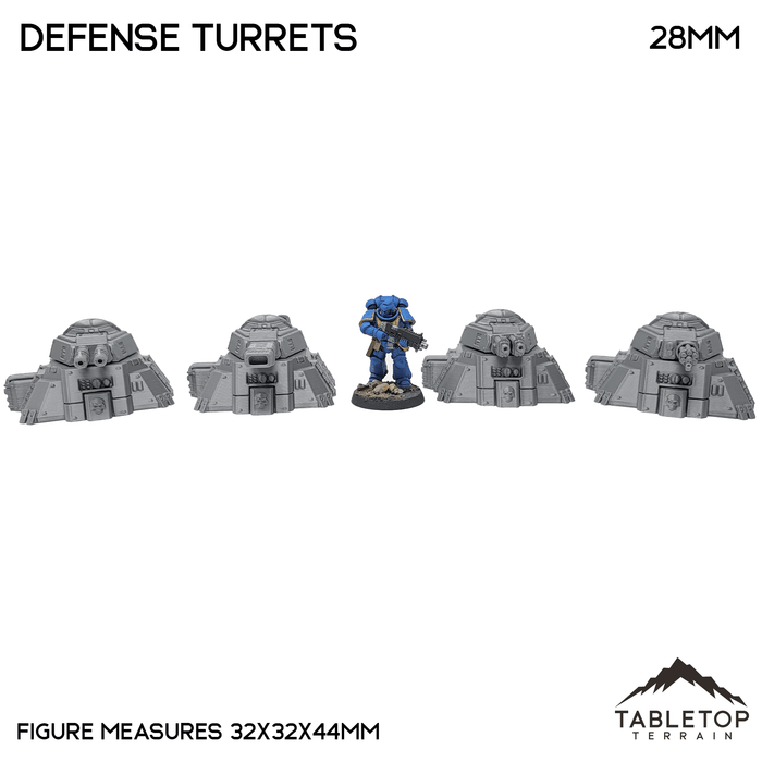 Tabletop Terrain Terrain Defense Turrets - Chapters Headquarter Tabletop Terrain