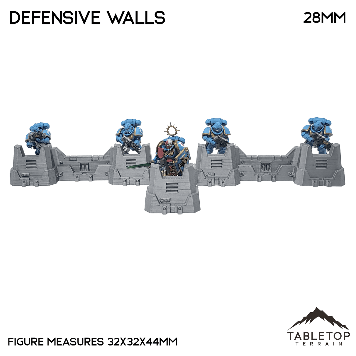 Tabletop Terrain Terrain Defensive Walls - Chapters Headquarter