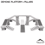 Tabletop Terrain Terrain Demonic Platforms and Pillars - Resistance of Darkness