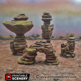 Tabletop Terrain Terrain Desert Canyon Rocks - Scatter Terrain