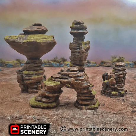 Tabletop Terrain Terrain Desert Canyon Rocks - Scatter Terrain