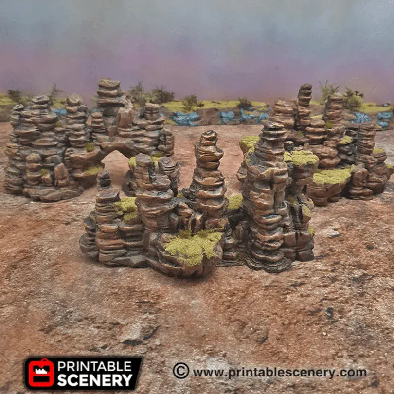 Tabletop Terrain Terrain Desert Canyon Rocks - Scatter Terrain