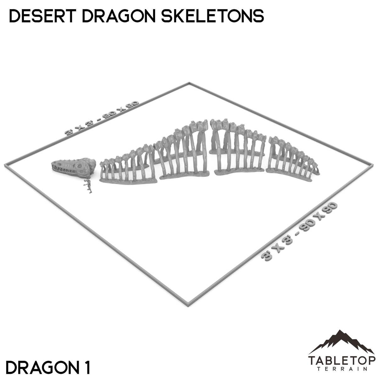 Tabletop Terrain Terrain Desert Dragon Skeletons