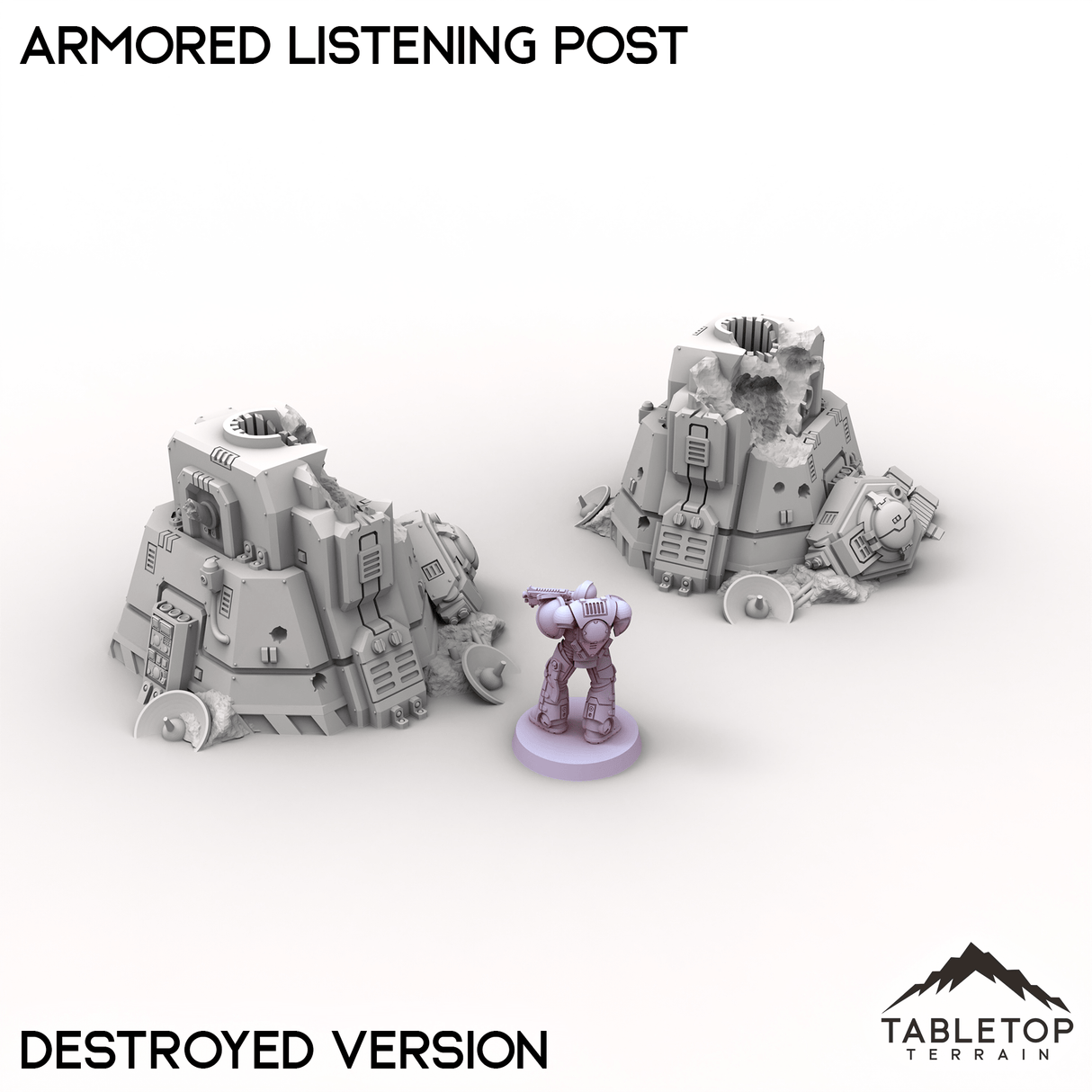 Tabletop Terrain Terrain Destroyed / 32mm Armored Listening Post