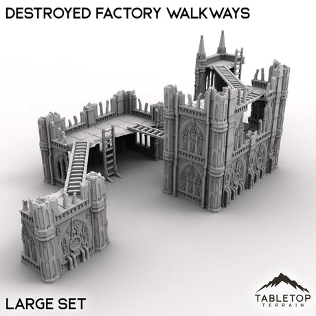 Tabletop Terrain Terrain Destroyed Factory Walkways