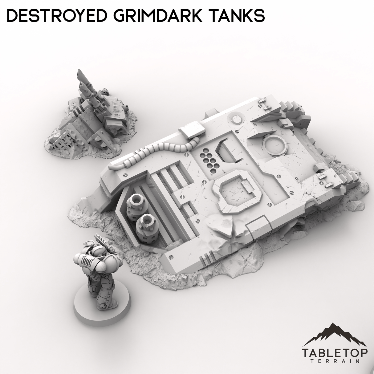 Tabletop Terrain Terrain Destroyed Grimdark Tanks