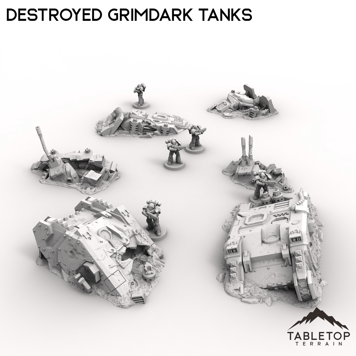 Tabletop Terrain Terrain Destroyed Grimdark Tanks