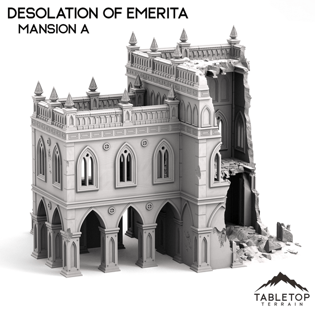 Tabletop Terrain Terrain Destroyed Mansions - The Desolation of Emerita