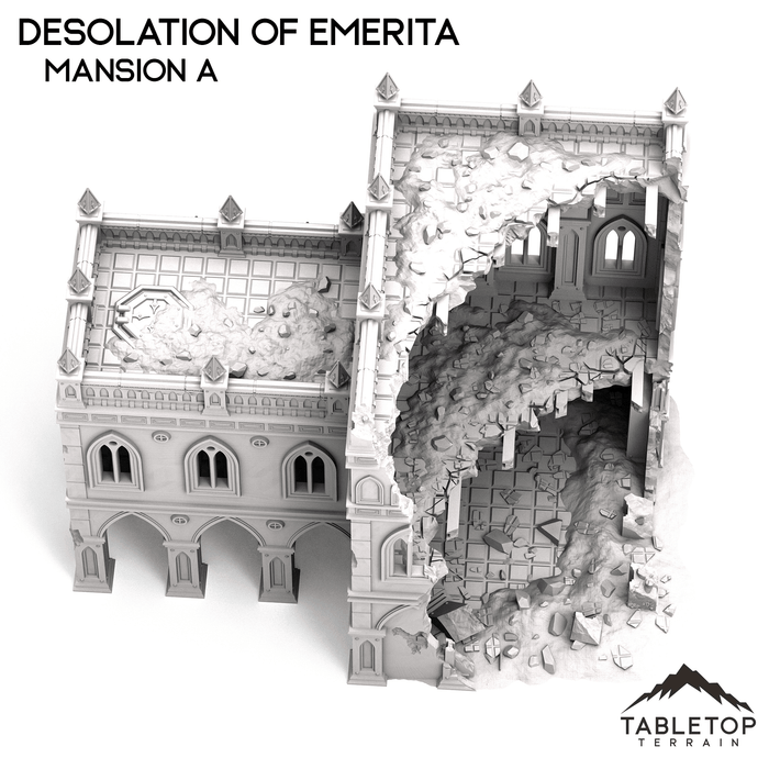 Tabletop Terrain Terrain Destroyed Mansions - The Desolation of Emerita