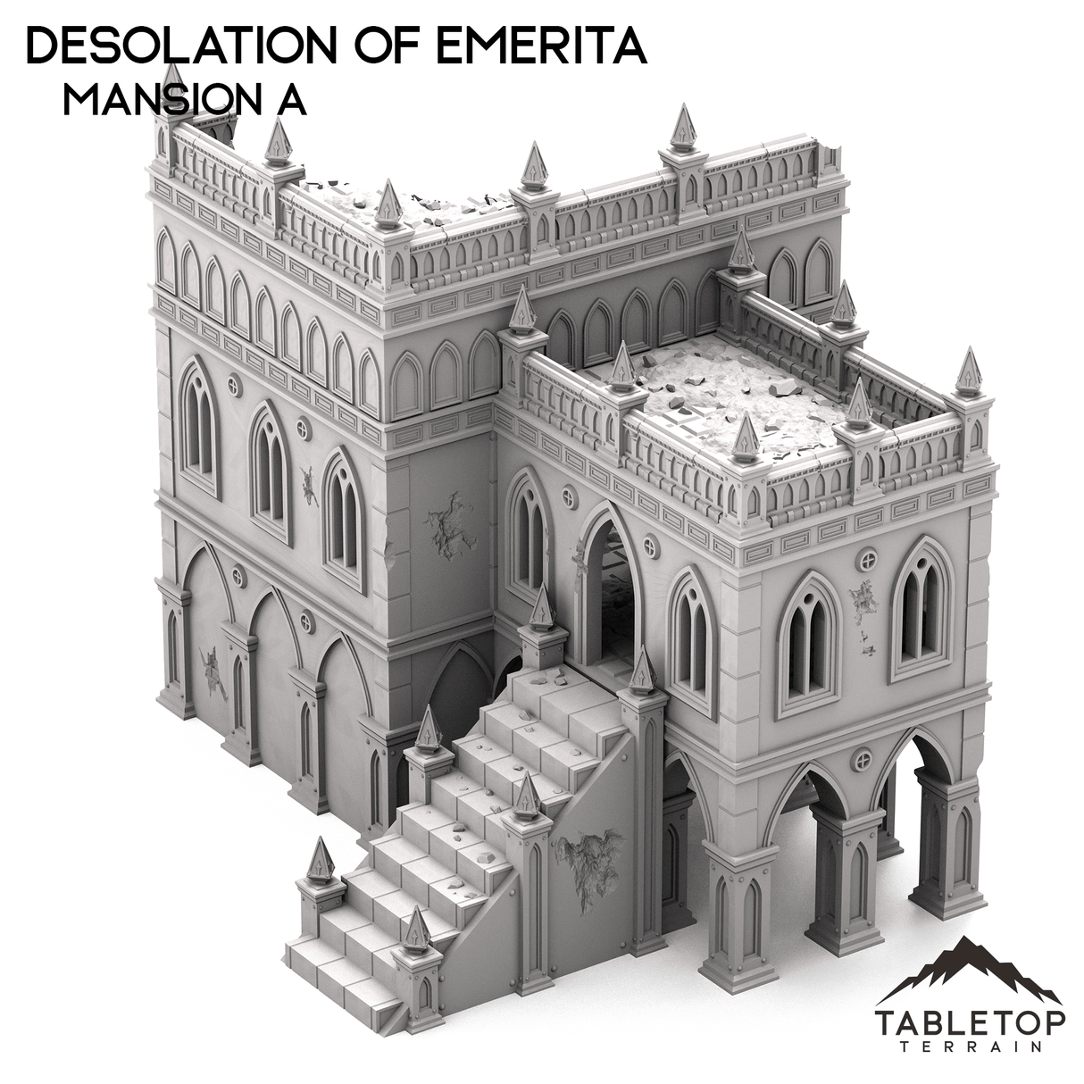 Tabletop Terrain Terrain Destroyed Mansions - The Desolation of Emerita