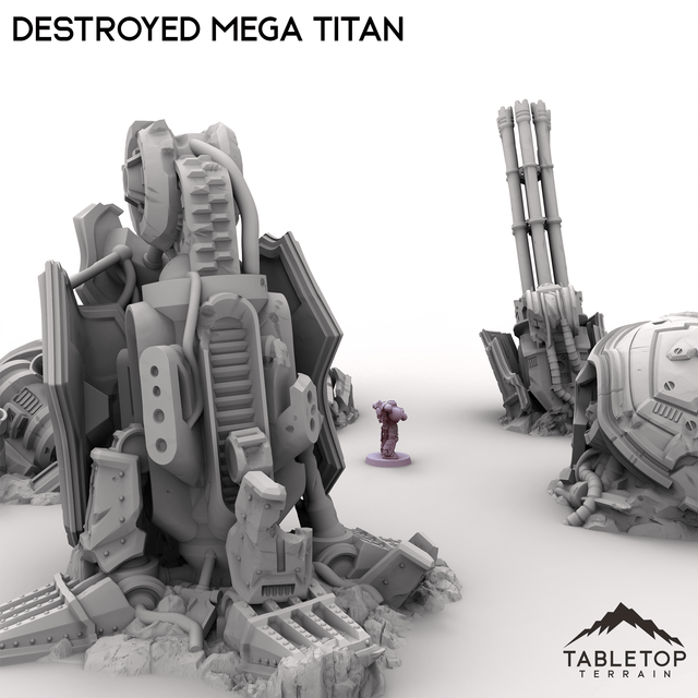 Tabletop Terrain Terrain Destroyed Mega Titan